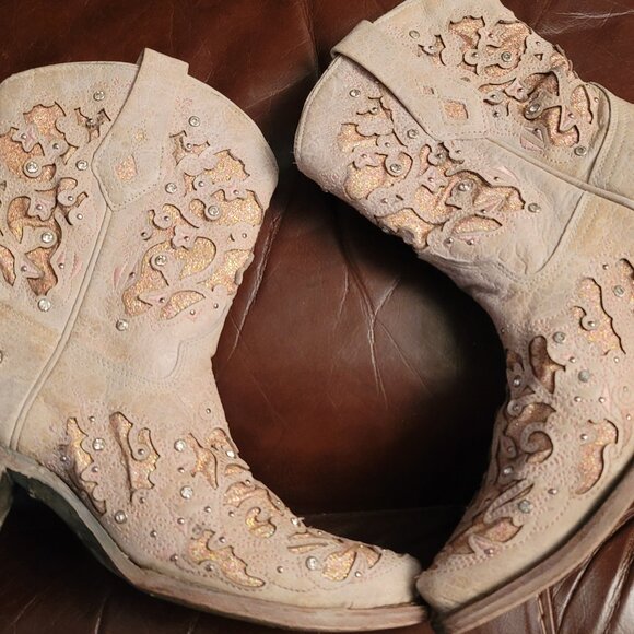 CORRAL LADIES HANDCRAFTED COWBOY BOOTS SIZE 7.5M (81811) - Picture 10 of 16